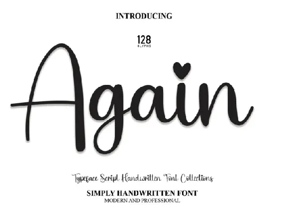 Again Script font