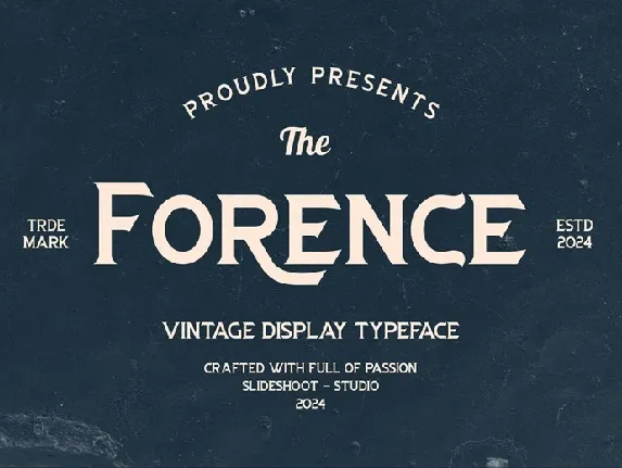 Forence font