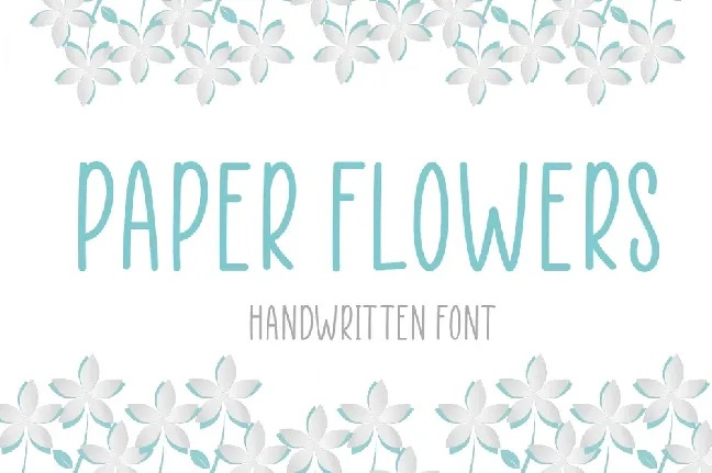 Paper Flowers Handwritten font