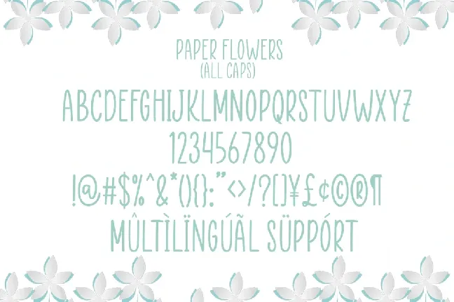 Paper Flowers Handwritten font