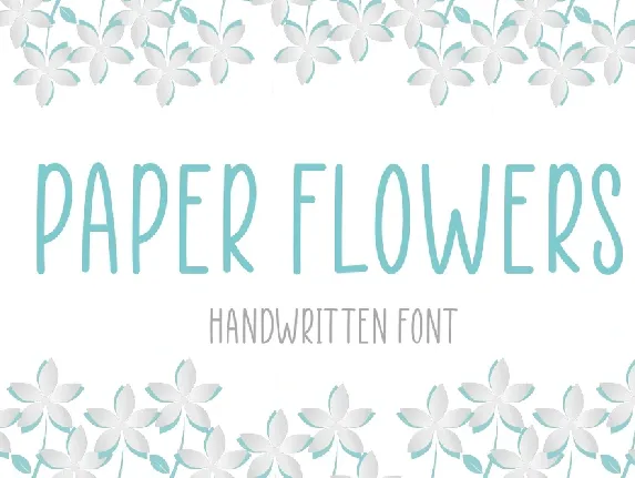 Paper Flowers Handwritten font