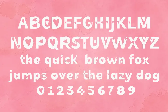 Two of Hearts font