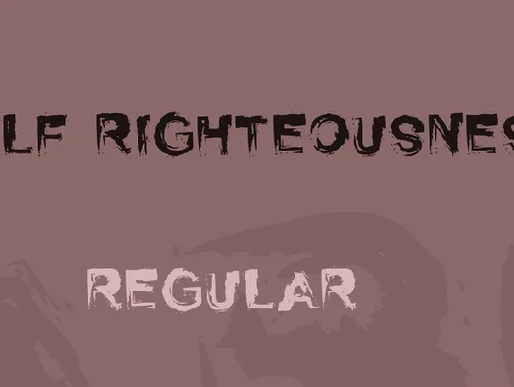 Self Righteousness font