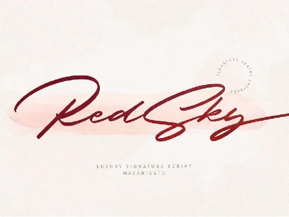 RedSky Luxurious Signature Script font