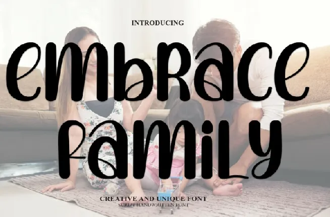 Embrace Family Display font