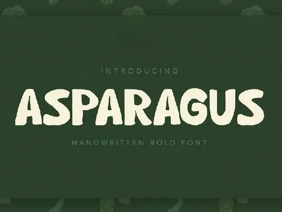 Asparagus Handwritten font