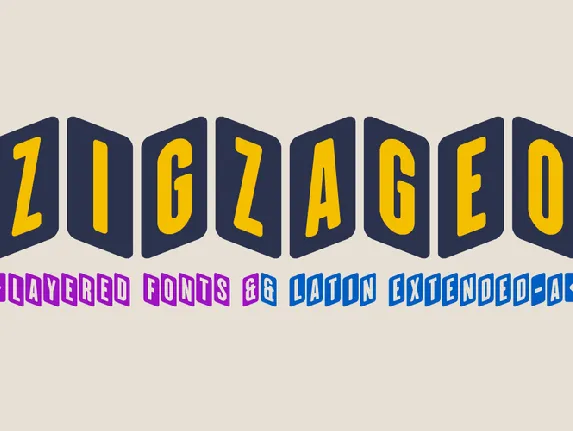 Zigzageo font