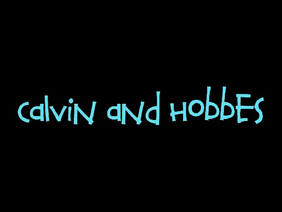 Calvin and Hobbes font