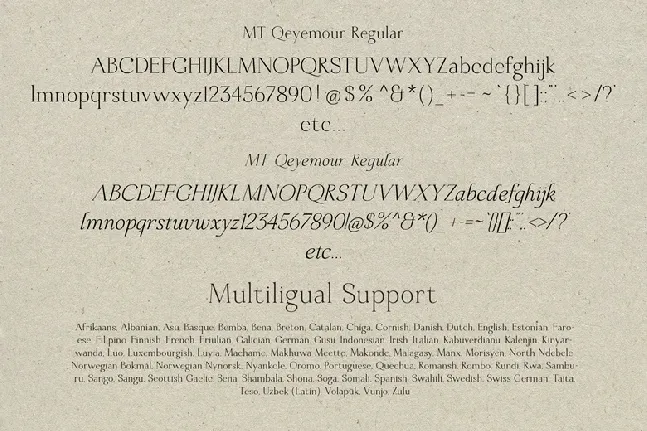 Mt Qeyemour font