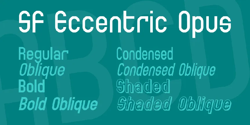 SF Eccentric Opus font