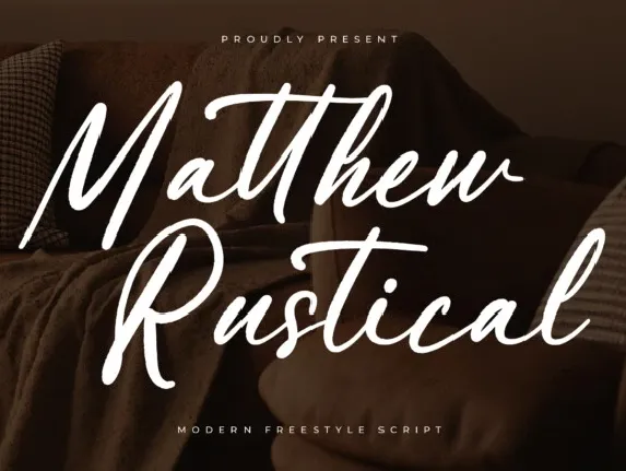 Matthew Rustical font