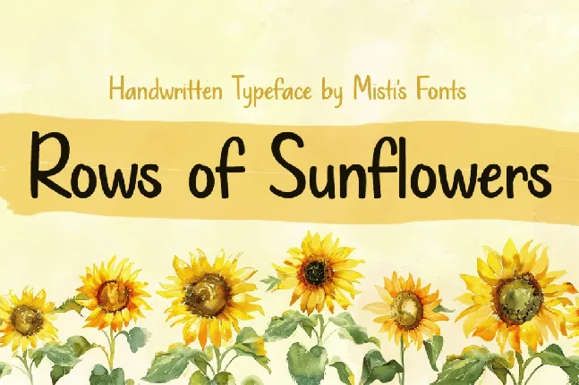 Rows of Sunflowers font