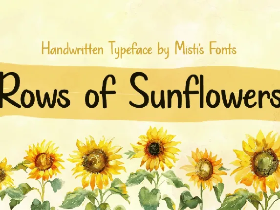 Rows of Sunflowers font