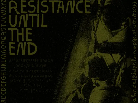 Resistance Until The End font