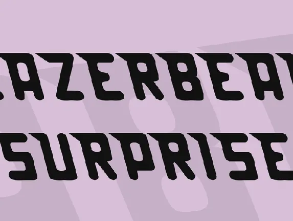 Lazerbeam surprise font