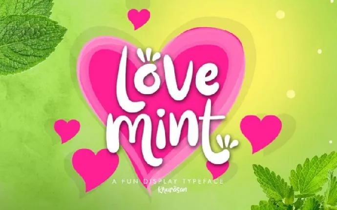 Love Mint Fun Display font