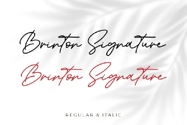 Brinton Signature font