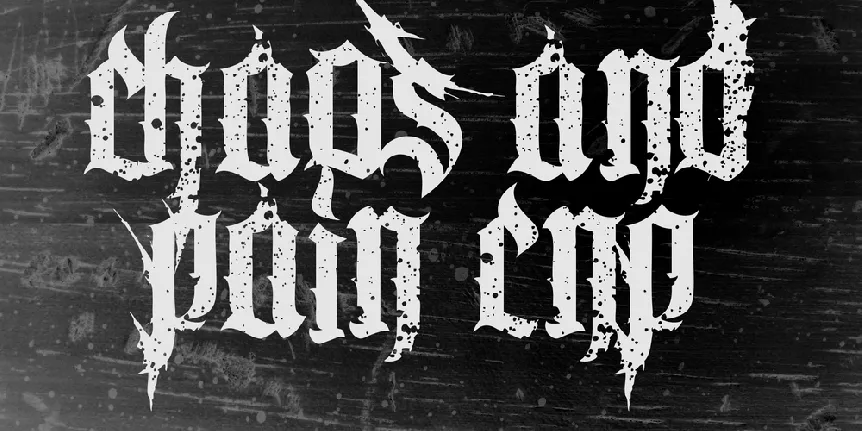 Chaos and Pain CnP font