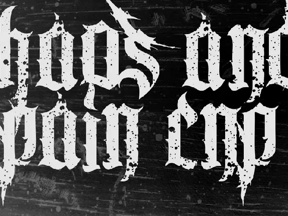 Chaos and Pain CnP font