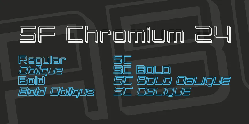 SF Chromium 24 font