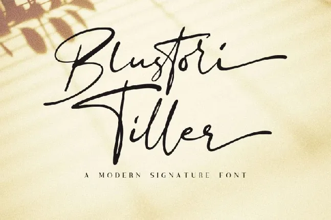 Blustori Tiller Signature font