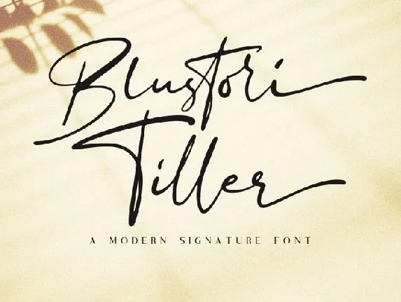 Blustori Tiller Signature font