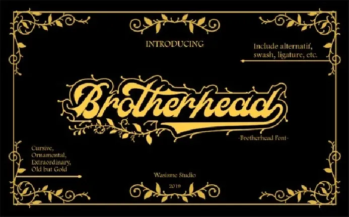 Brotherhead Script font