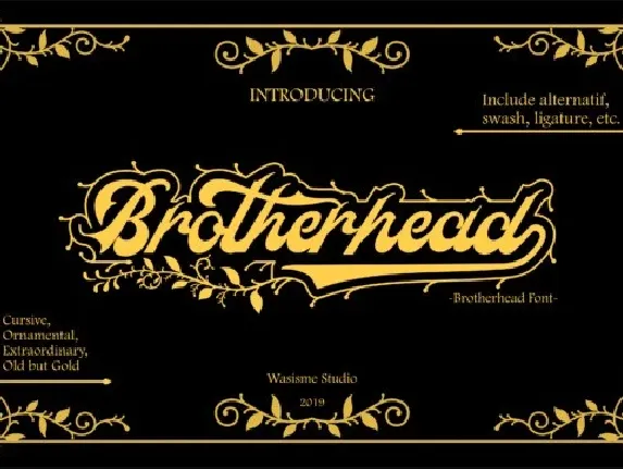 Brotherhead Script font