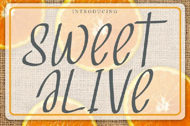 Sweet Alive font