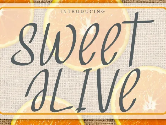 Sweet Alive font