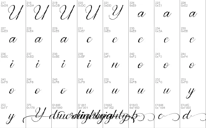 Dinernighty Calligraphy DEMO font