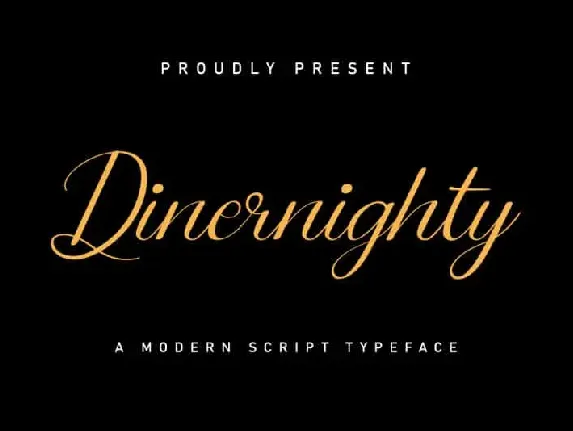 Dinernighty Calligraphy DEMO font