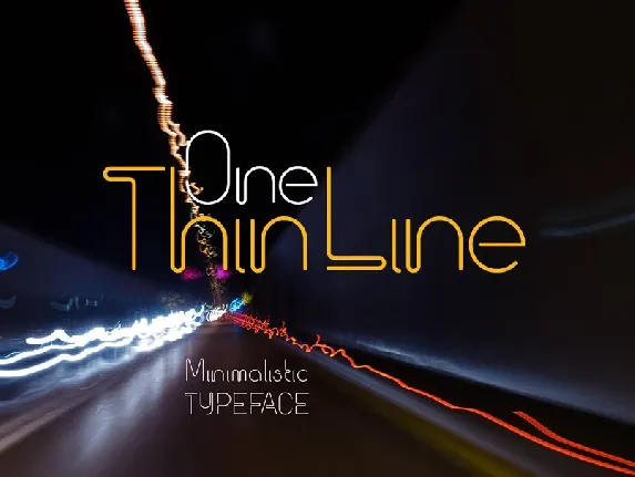 One Thin Line font