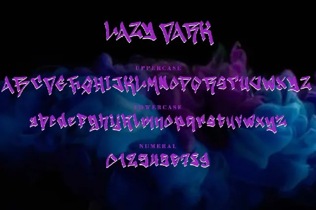 Lazy Dark Demo font