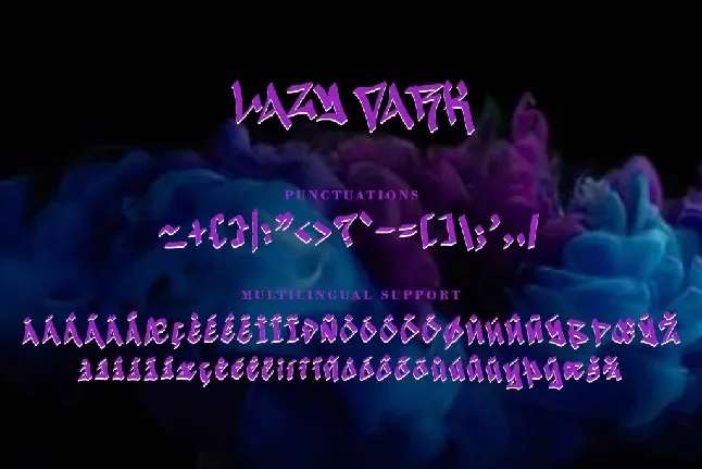 Lazy Dark Demo font