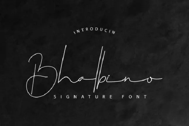 Bhalbino Signature font