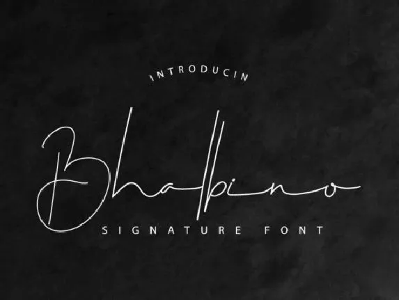 Bhalbino Signature font