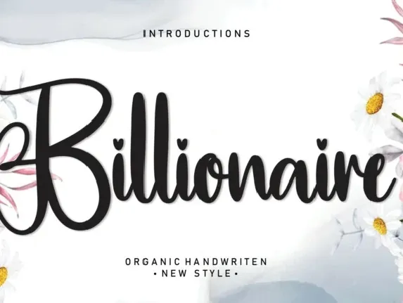 Billionaire Script font