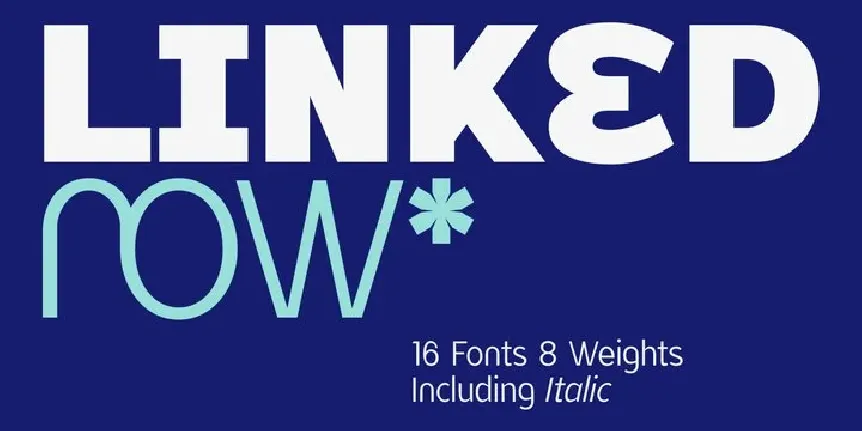 Linked Now font