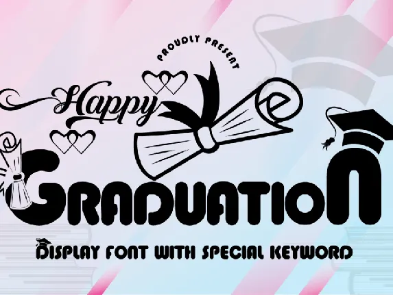 Graduation font