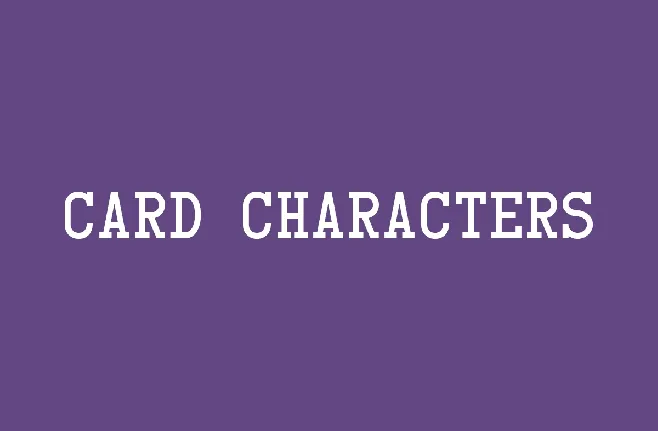 CARD CHARACTERS font