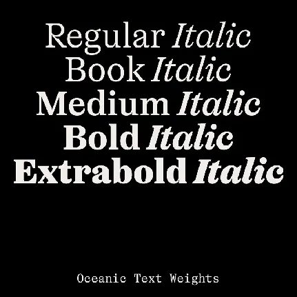 Oceanic Text Family font