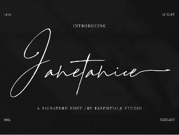 Janetanice font