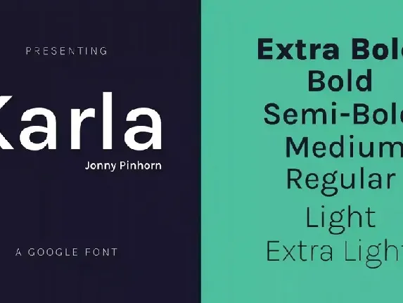 Karla Family font