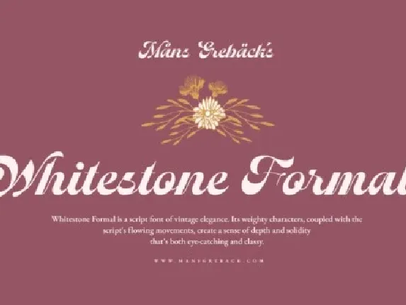 Whitestone Formal font