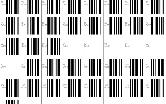 3 OF 9 BARCODE FONT font