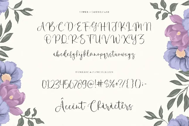 Dramatic Florals font