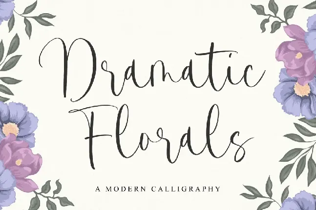 Dramatic Florals font