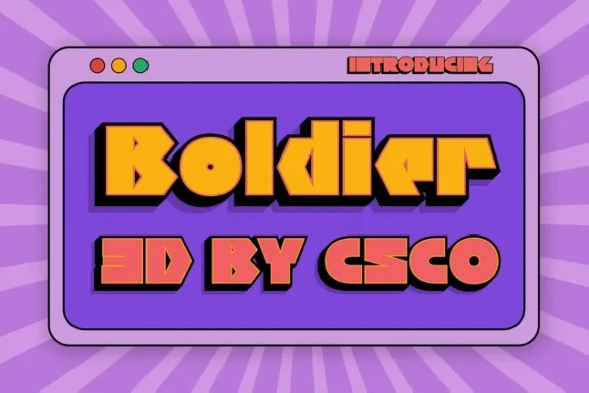 CS Boldier 3D font