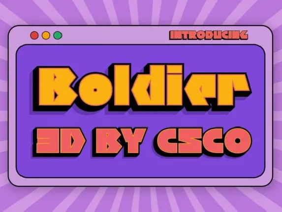 CS Boldier 3D font